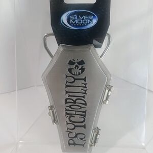 Casket Psycobilly Belt Buckle By Silver Moon
